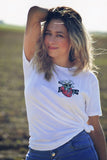 White Short Sleeve Unisex T Shir Human Heart Only Mine Message Printed