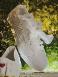 Couples Set Bridal and Groom Custom Shoes Personalized | Matching Wedding Sneakers Floral