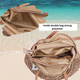 Birthday Gift Bag Women Straw Beach Vintage Style | Boho Bag Tote Woven Shoulder Purse Handbag Gift | Bride Gift Appliques Personalizables
