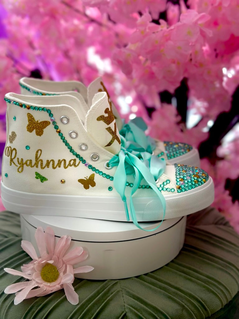 Royal Style Quinceañera Sneakers Hand-Made Custom