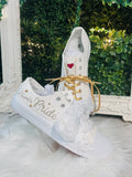 Couples Set Bridal and Groom Custom Shoes Personalized | Matching Wedding Sneakers Floral