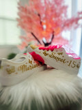 Butterfly Style Quinceanera Custom Shoes Hot Pink organza laces