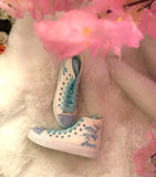 Cinderella Style Custom Baby Blue color Quinceañera Shoes