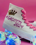 Graduation Sneakers Casual Trainers Personalized | Pink Custom Class of Shoes for Prom | Winter Formal fan rap fans music graduation party