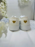 Bridal Gold Glitter flat shoes Customized Sneakers Mrs to be