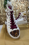 Party Style Mis Quince Sneakers Burgundy Mix Gold color