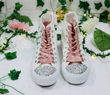 Cinderella Style Custom Blush Pink color Rose Quinceañera Shoes