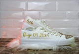 Bridal Gold Glitter Custom Sneakers