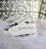 Bridal Silver Bedazzled Custom Shoes