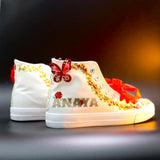 Ranchero Style Quinceanera Shoes Hand Made Custom