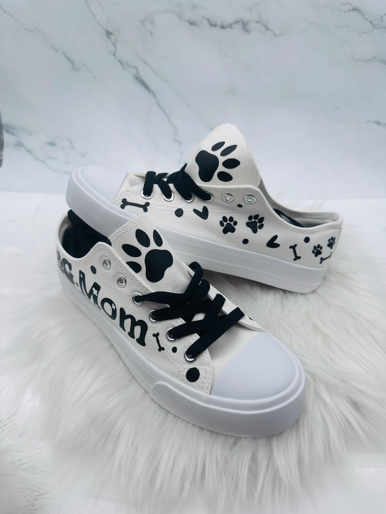 Dog Mom lover Sneakers Personalized Gift for Pet Lovers | Custom Name Dog Lover