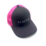 Simón hat adjustable Grey - Fucsia Back embroidered title