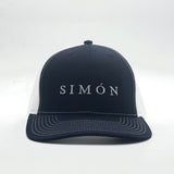 Simón hat adjustable Navy Blue - White Back embroidered title
