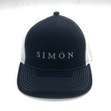 Simón hat adjustable Navy Blue - White Back embroidered title