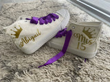 Quinceañera Shoes Purple & Gold vibrant colors | Mis Quince Purple Sweet 15