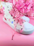 Sweet 16 Fayri Tale Garden Party Dance Celebration | Personalized High-Top Shoes with Name Gift for Birthday Girl | Eye-Catching Holographic