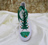 Party Style Quinceanera | Green Quinces Personalized Sneakers | Quince custom shoes | XV Quinceañero Ideas | Zapatillas Verdes Quince party