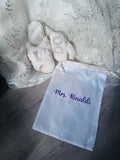 Wedding flats cozy bridal sandals with wrapping bag personalizable