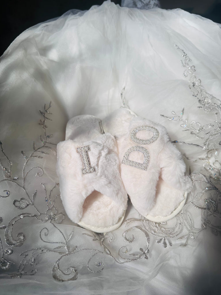 Wedding flats cozy bridal sandals with wrapping bag personalizable