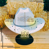 Cowgirl Hat Women wedding Artificial Wool Western Bride Cowgirl Personalized Jewelry Sombrero | Bling  Country Bride Outdoor Wedding