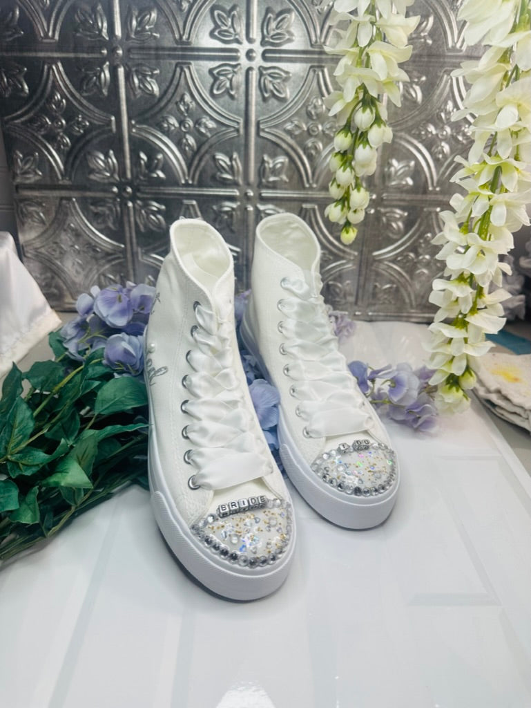 Wedding Sneakers High Top Custom