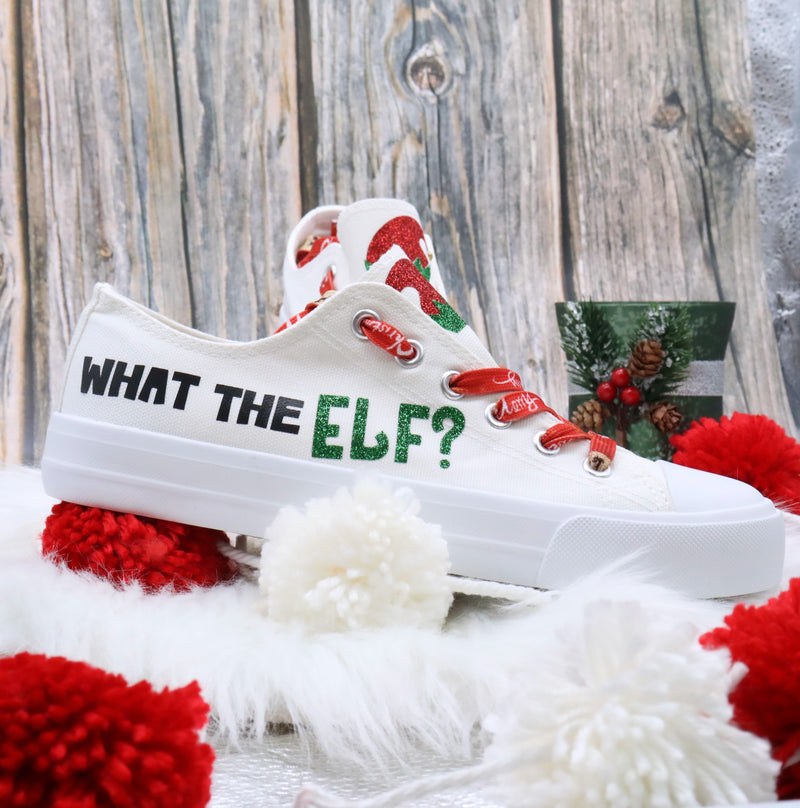 Christmas Elf Funny Shoes Personalized