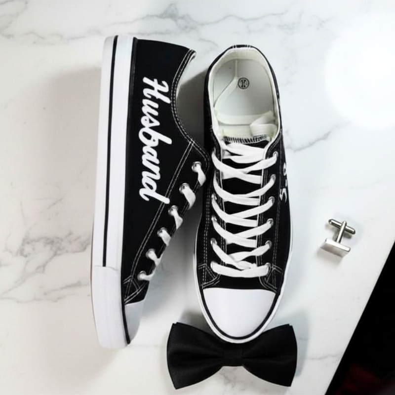 Husband Wedding Sneakers Customizable