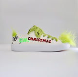 Christmas Inspiration Green Character Personalized Shoes | Funny Merry Christmas Custom Gift | Matching Family Outfit Christmas Accessories