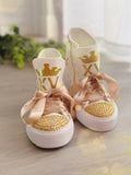 Royal Style Golden Quinces Shoes hand-made Custom