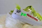 Christmas Inspiration Green Character Personalized Shoes | Funny Merry Christmas Custom Gift | Matching Family Outfit Christmas Accessories