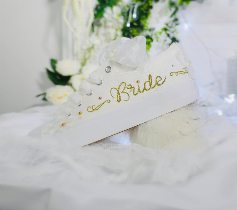 Bridal Floral Theme Custom Sneakers