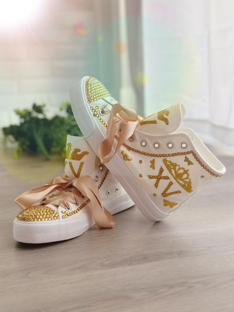 Royal Style Golden Quinces Shoes hand-made Custom