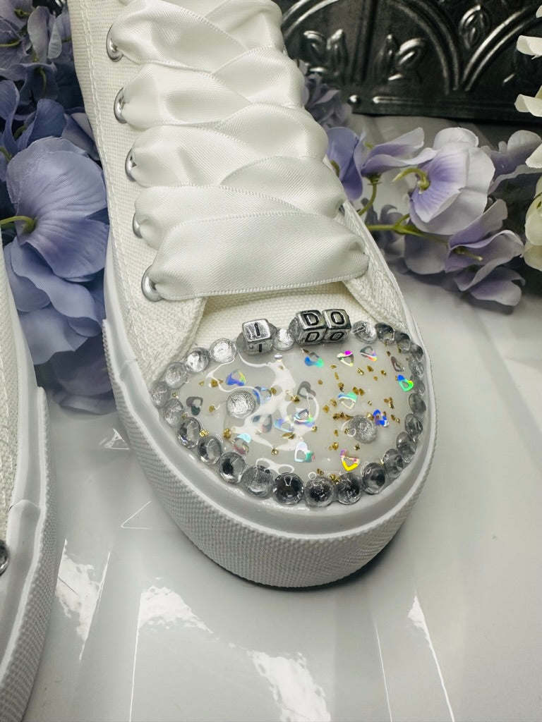 Wedding Sneakers High Top Custom