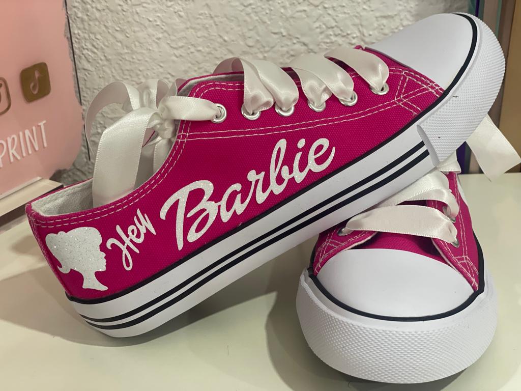 Barbie shoes- Barbie bling Converse-Girls Barbie Shoes-Barbie converse