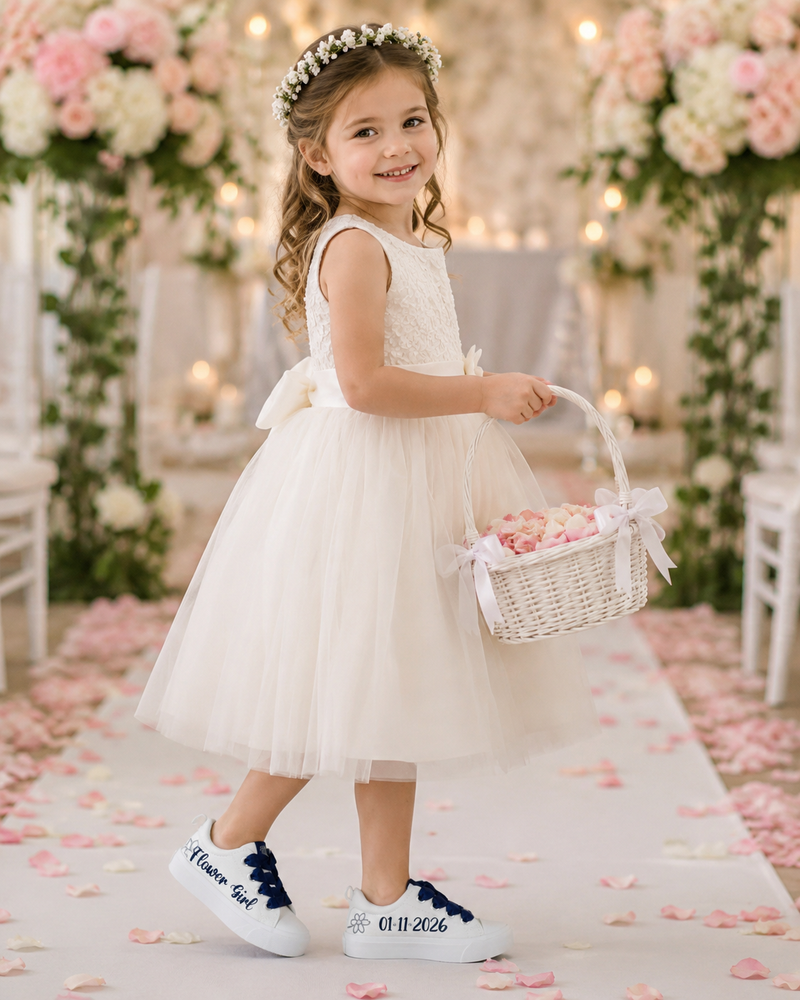 Kids Shoes Wedding Flower Girl Customize