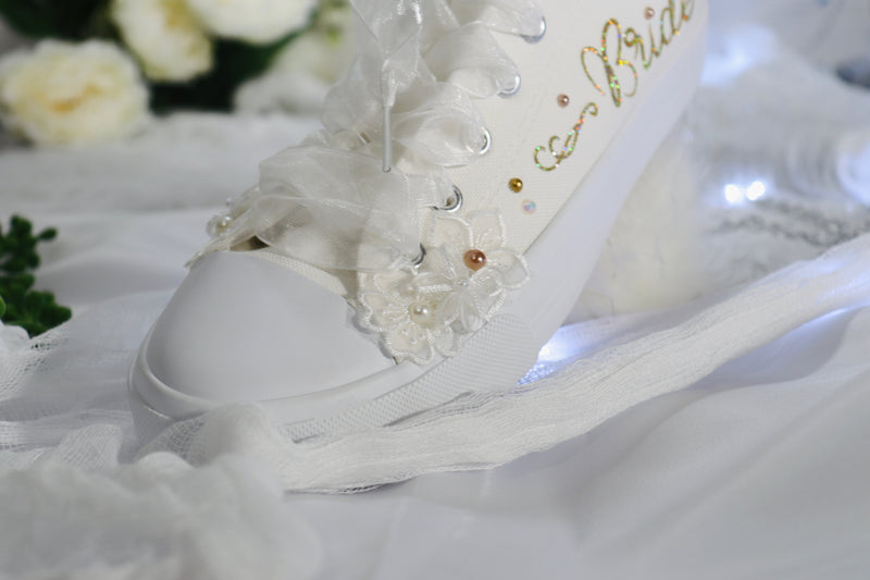 Bridal Floral Theme Custom Sneakers