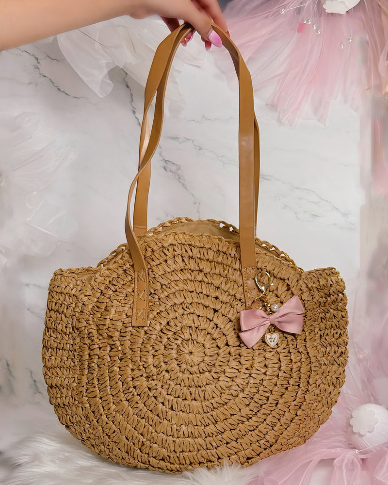 Birthday Gift Bag Women Straw Beach Vintage Style | Boho Bag Tote Woven Shoulder Purse Handbag Gift | Bride Gift Appliques Personalizables