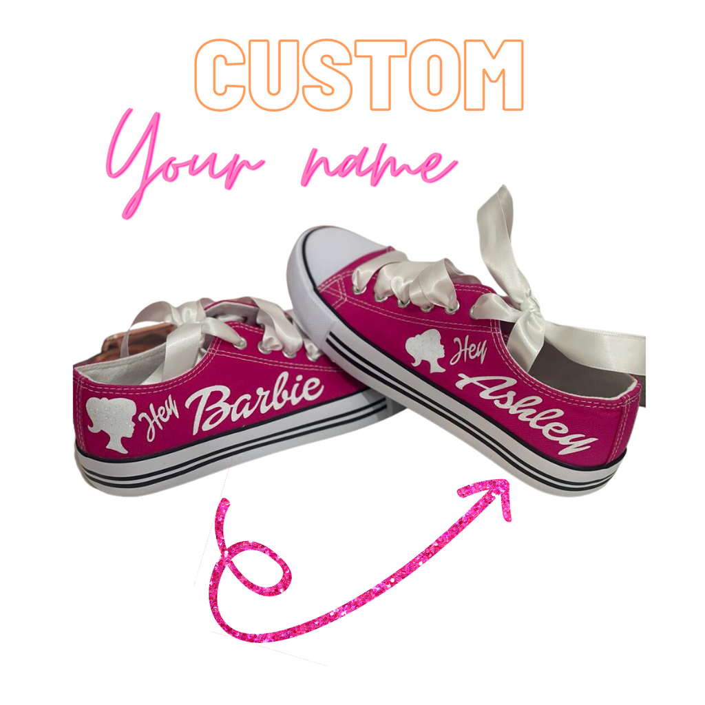 Hey Barbie customized shoes / Personalized Barbie shoes for Barbie Fan –  Las TataShop