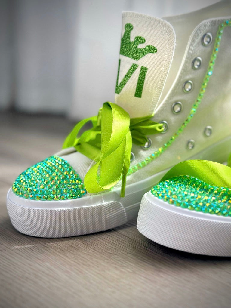 Royal Style Green Emeral Custom Hand-Made shoes