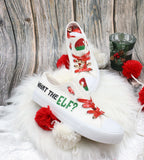Christmas Elf Funny Shoes Personalized