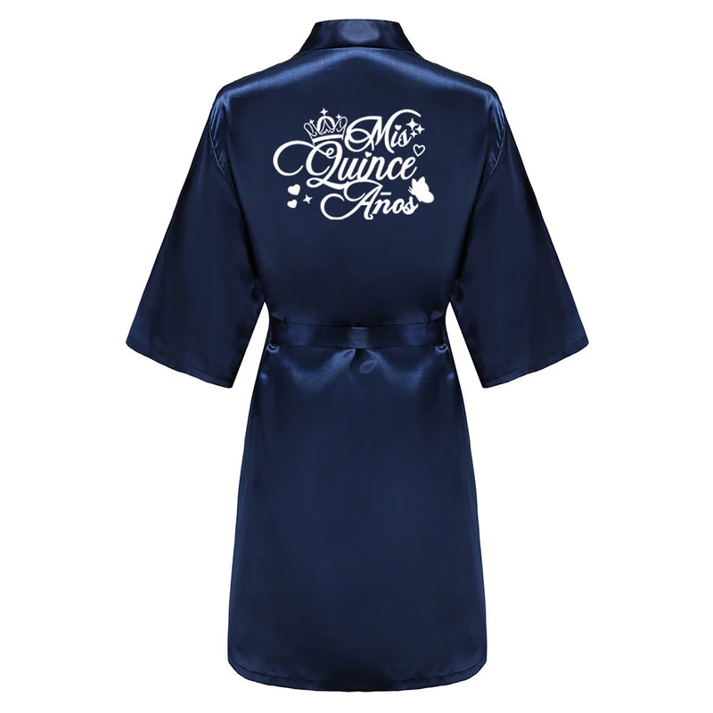 Mis Quince Años Bathrobe Mama de la Quinceañera Robe Woman Homewear Party Gift