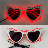 LED Just Married Glasses Wedding Bride To Be Surprise Gift Couple Glasses Souvenirs Glowing Heart Glasses Married Sunglasses