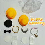 Creative Bride Groom Couple Duck Ornament Set Gifts Favors Funny Wedding Little Duck Decorations Romantic Party Supplies Decor