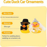 Creative Bride Groom Couple Duck Ornament Set Gifts Favors Funny Wedding Little Duck Decorations Romantic Party Supplies Decor