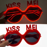 LED Just Married Glasses Wedding Bride To Be Surprise Gift Couple Glasses Souvenirs Glowing Heart Glasses Married Sunglasses