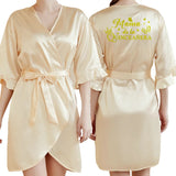 Quinceanera Sweet 15th Birthday Party bathrobe Floral Girl Fifteen Years Old robe Quinceañera Princess nightgown