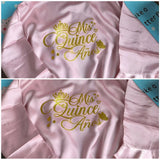 Quinceanera Sweet 15th Birthday Party bathrobe Floral Girl Fifteen Years Old robe Quinceañera Princess nightgown