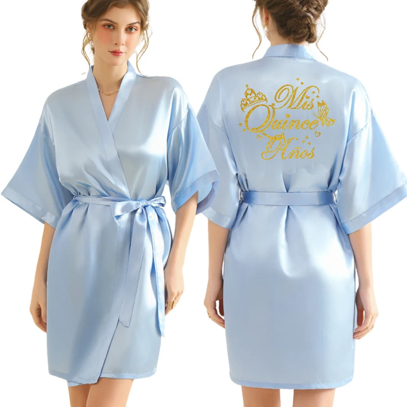 Elegant Quinceañera Celebration Gown Girls 15th Anniversary Robe Mis Quince Años Bathrobe for Birthday Party