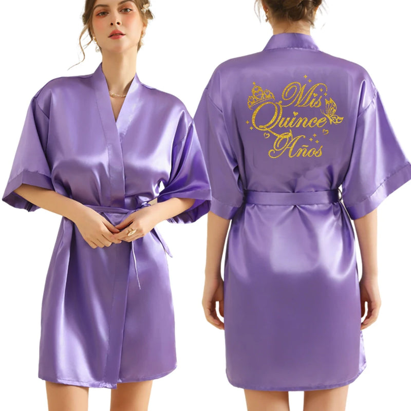Elegant Quinceañera Celebration Gown Girls 15th Anniversary Robe Mis Quince Años Bathrobe for Birthday Party