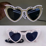 LED Just Married Glasses Wedding Bride To Be Surprise Gift Couple Glasses Souvenirs Glowing Heart Glasses Married Sunglasses
